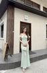 Body Hugging Wide Neck Dress